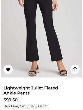 Chico's Black Flared Ankle Pants